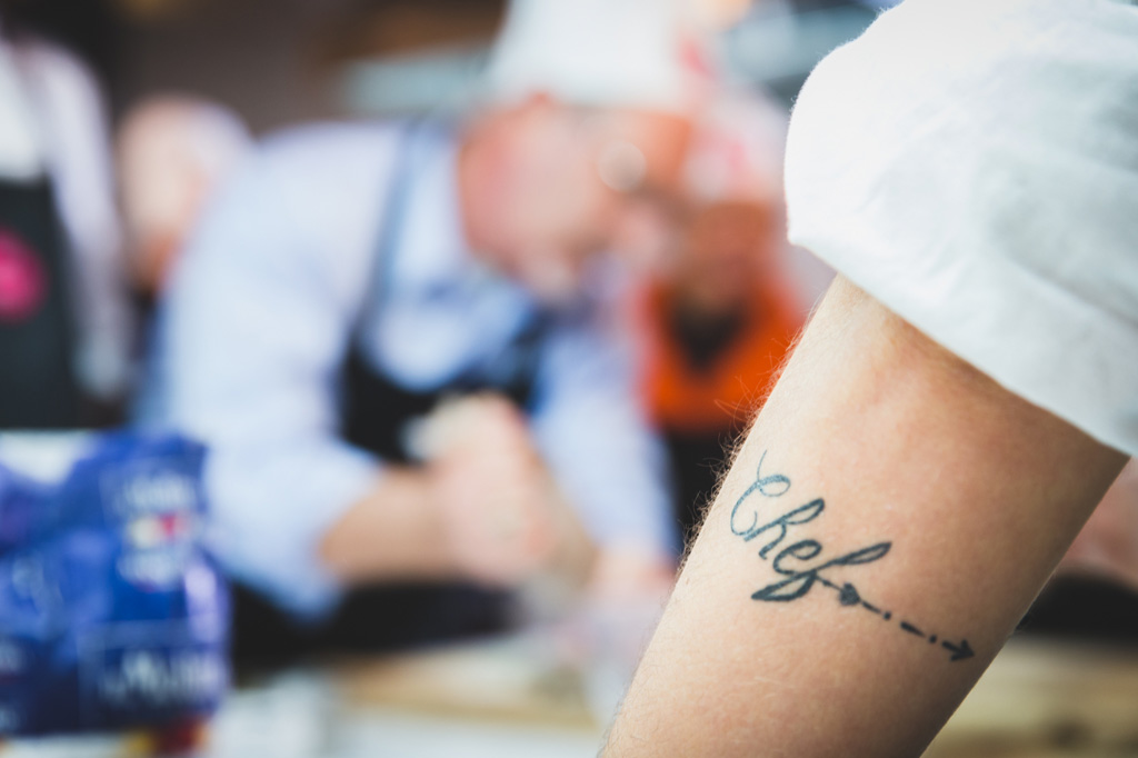 Fotografo Eventi Esclusivi Gilead FoodGeniusAcademy Il tatuaggio di uno Chef