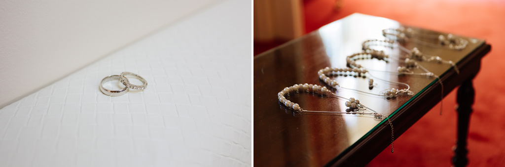 Fotografo Matrimonio Villa Erba Le fedi nunziali e i braccialetti della sposa