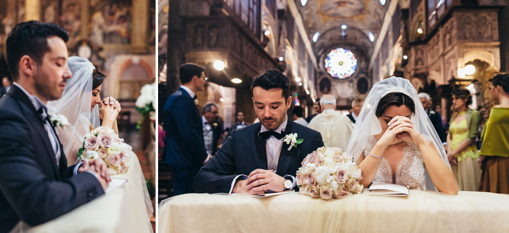 Fotografo Matrimonio Monza I due sposi pregano al cospetto di Dio