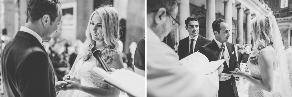 Fotografo Matrimonio Villa Del Cardinale I due sposi si scambiano le fedi nunziali