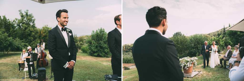 Fotografo Matrimonio Lago di Garda Lo sposo attende la sposa all'altare