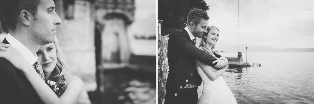 Fotografo Matrimonio Lago di Garda I due sposi si stringono dolcemente
