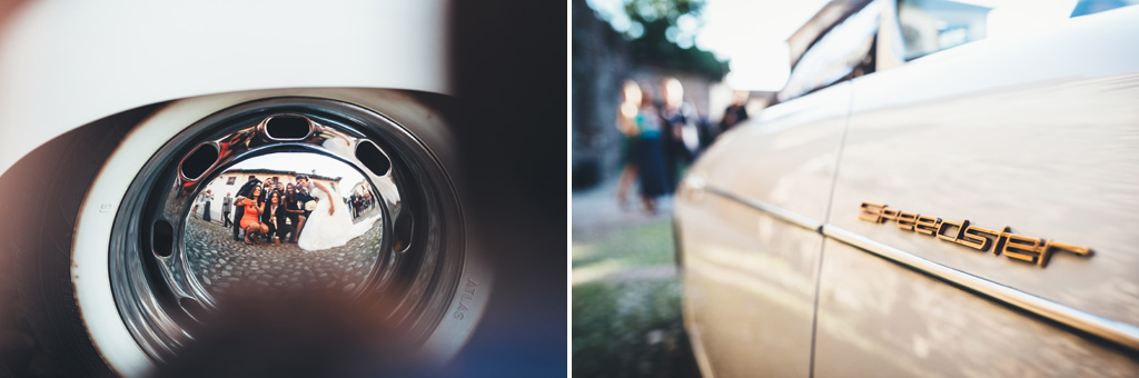 Fotografo Matrimonio Pavia Alcuni dettagli della Porsche che accompagnerà gli sposi
