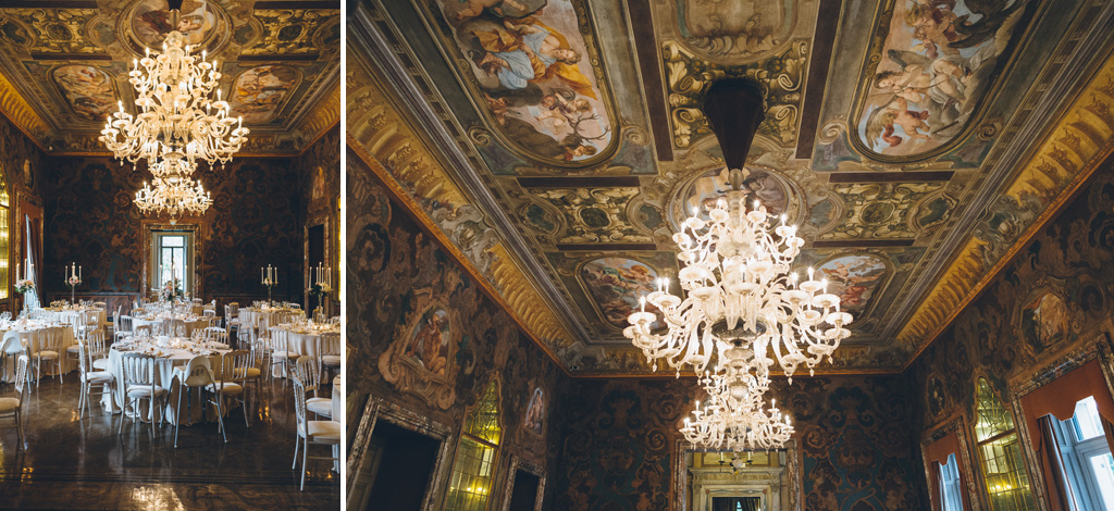 Fotografo Matrimonio Villa Erba Alcuni dettagli della stanza del ricevimento