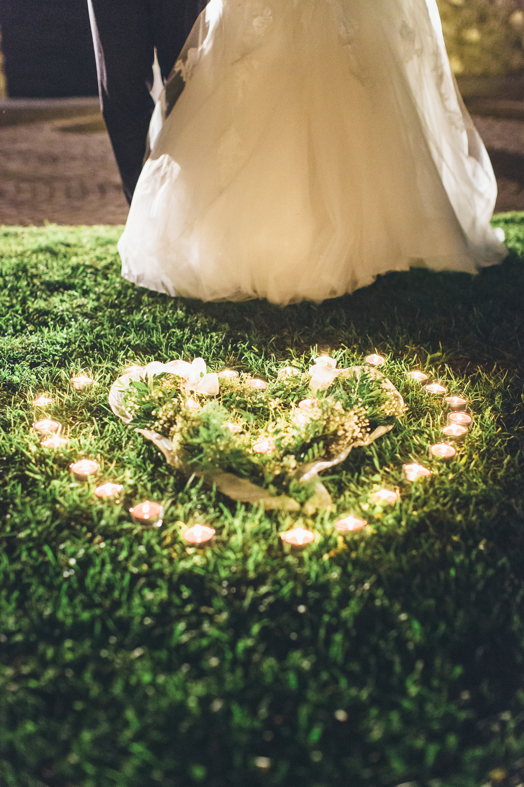 Fotografo Matrimonio Lago di Garda Le candele formano un cuore