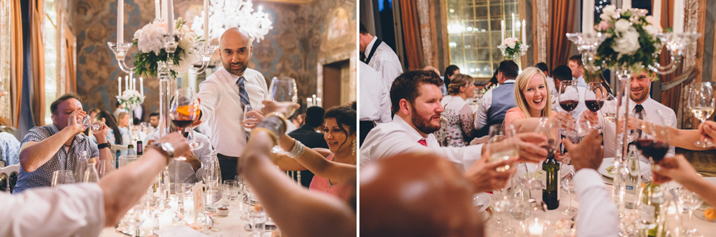 Fotografo Matrimonio Villa Erba Gli invitati brindano e augurano un futuro roseo per gli sposi