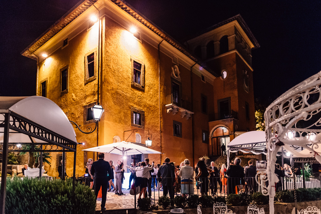 Fotografo Matrimonio Villa Del Cardinale Una panoramica notturna di Villa del Cardinale