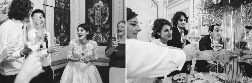 Fotografo Matrimonio Villa Caroli Zanchi La sposa brinda a una gran festa in compagnia degli ospiti