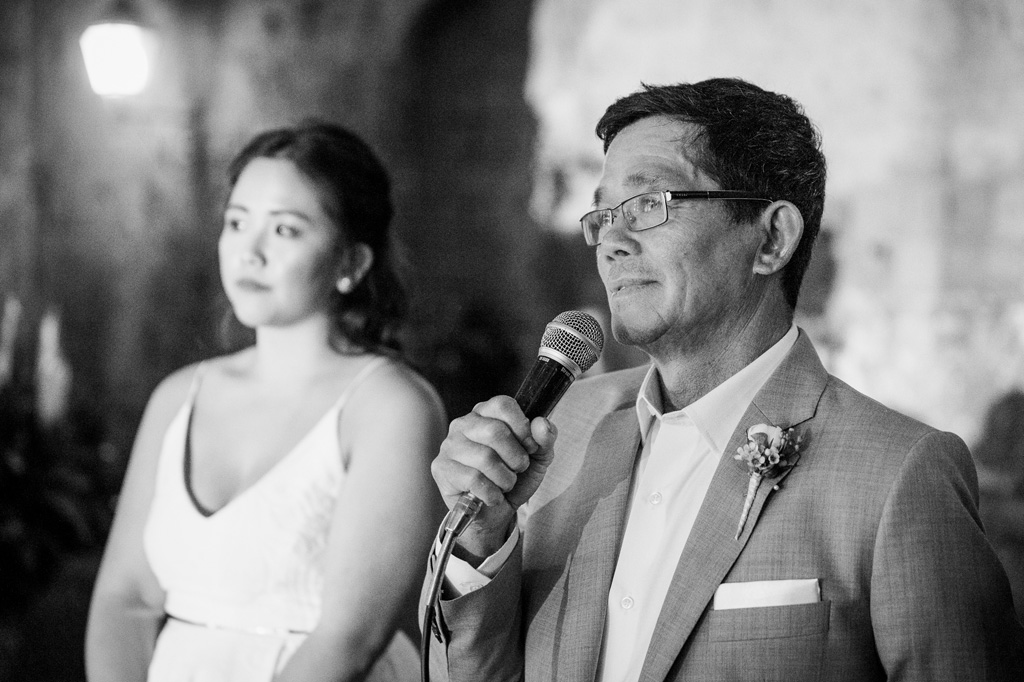 Fotografo Matrimonio Orvieto Il padre della sposa enuncia un discorso