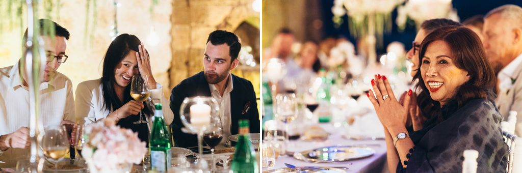 Fotografo Matrimonio Orvieto Gli ospiti applaudono con sorrisi rassicuranti
