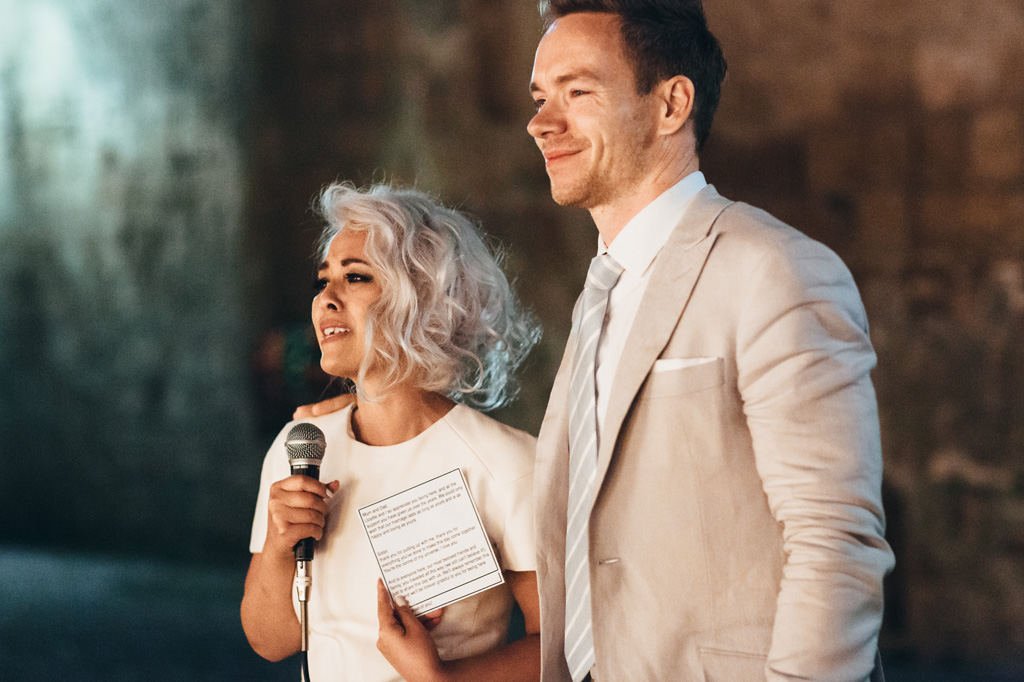Fotografo Matrimonio Orvieto Gli sposi spendono alcune parole per gli invitati