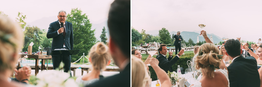 Fotografo Matrimonio Lago di Garda Il padre della sposa intrattiene gli ospiti