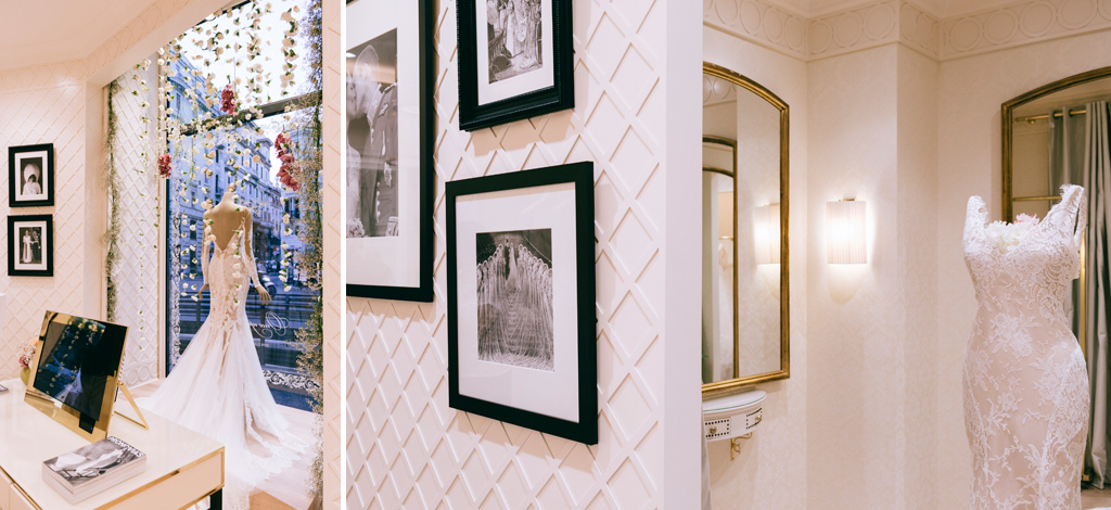 Inaugurazione Store Pronovias Alcune inquadrature degli abiti da sposa della maison Pronovias ripresi dal fotografo Alessandro Della Savia