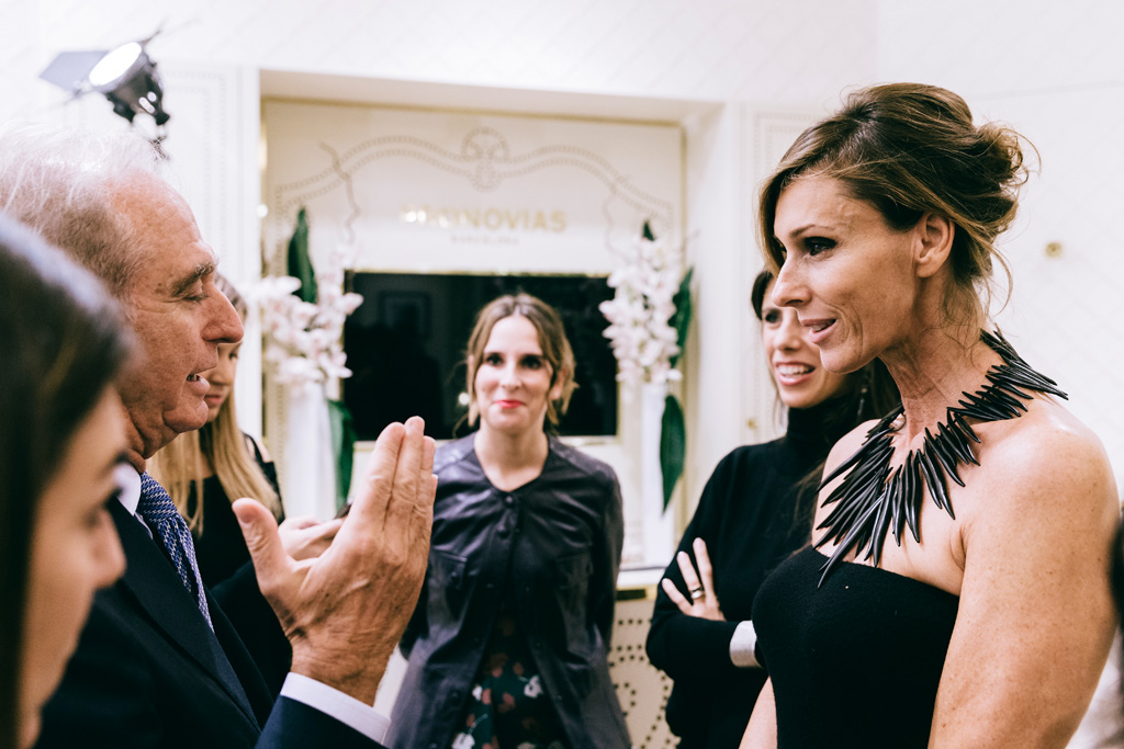 Inaugurazione Store Pronovias L'imprenditore Alberto Palatchi chiacchiera in compagni degli invitati all'inaugurazione di Pronovias