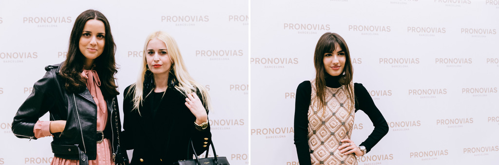 Inaugurazione Store Pronovias Alcune invitate posano durante il Photocall di Pronovias