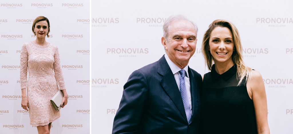 Inaugurazione Store Pronovias Il presidente Alberto Palatchi posa con alcuni personaggi illustri della serata presso il nuovo negozio Pronovias aperto a Roma