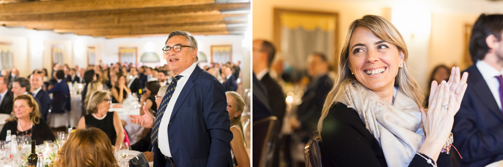 Convegno Antitrust L'avvocato Raffaelii enuncia un discoro di ringraziamento a tutti i partecipanti durante la cena per il convegno dell'Antitrust presso Treviso
