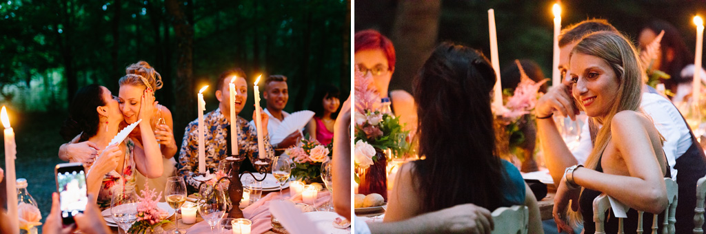Fotografo Matrimonio Convento Dell'Annunciata Medole Gli invitati parlano e baciano la sposa