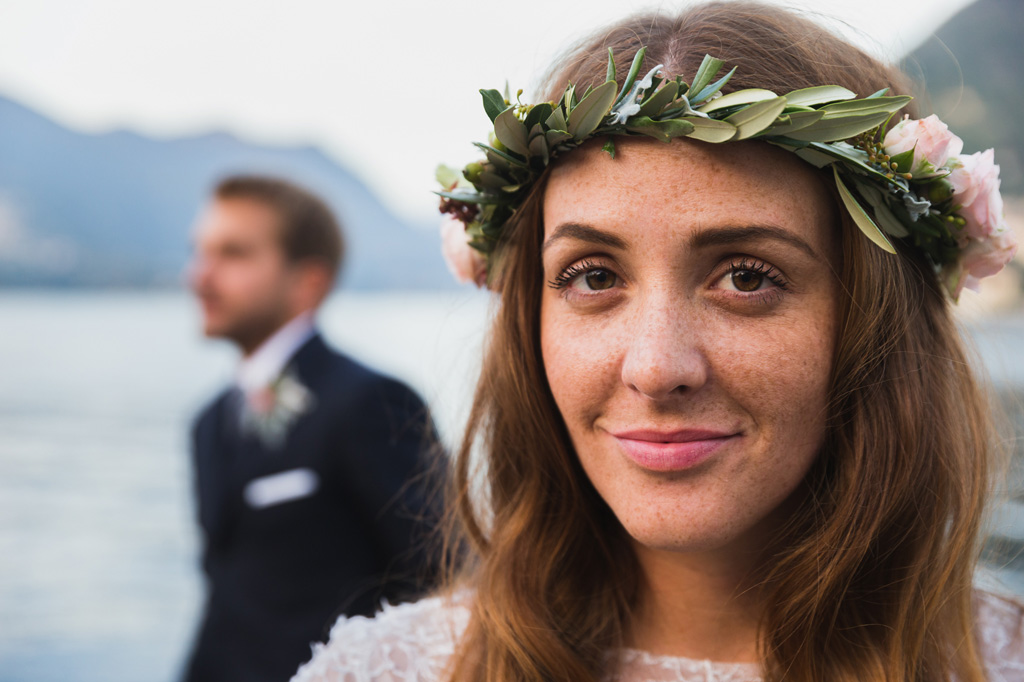 Wedding Photographer Como Lake Primo piano di Carola sul Lago di Como