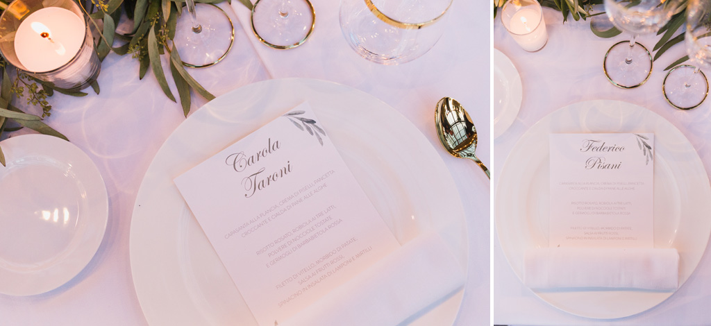 Wedding Photographer Como Lake Il menù della cena di nozze a
