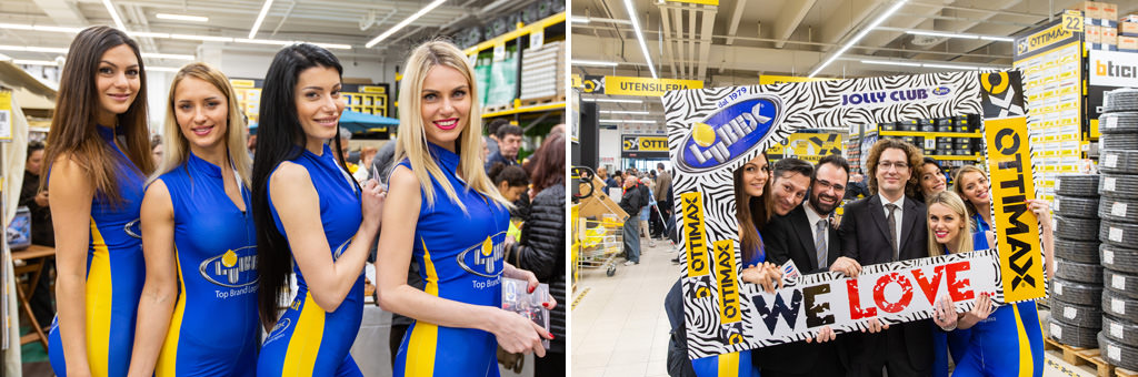Fotografo Evento Milano Ottimax San Giuliano Milanese Le ragazze immagine di Ottimax riprese dal fotografo di inaugurazioni ed eventi Alessandro Della Savia