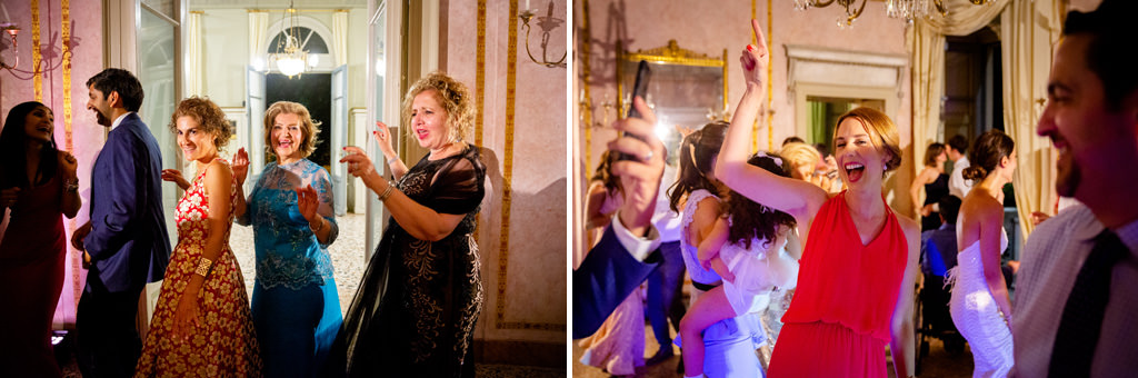 Fotografo Matrimonio Lago di Como Hilton Villa Parravicini Revel Il divertimento degli invitati durante i balli