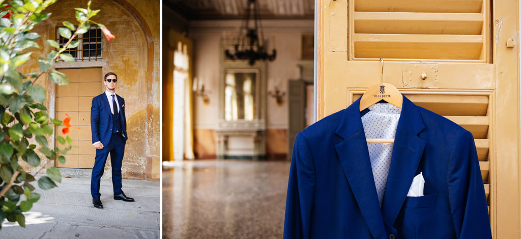 Wedding Photographer Como Lake Villa Pizzo Villa d'Este ritratto dello sposo lago di como