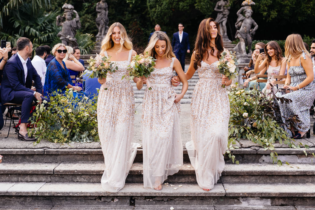 Wedding Photographer Como Lake Villa Pizzo Villa d'Este arrivo delle damigelle alla cerimonia villa pizzo matrimonio tom e indigo lago di como