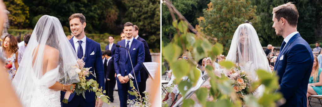 Wedding Photographer Como Lake Villa Pizzo Villa d'Este sposi durante la cerimonia tom e indigo matrimonio villa pizzo lago di como