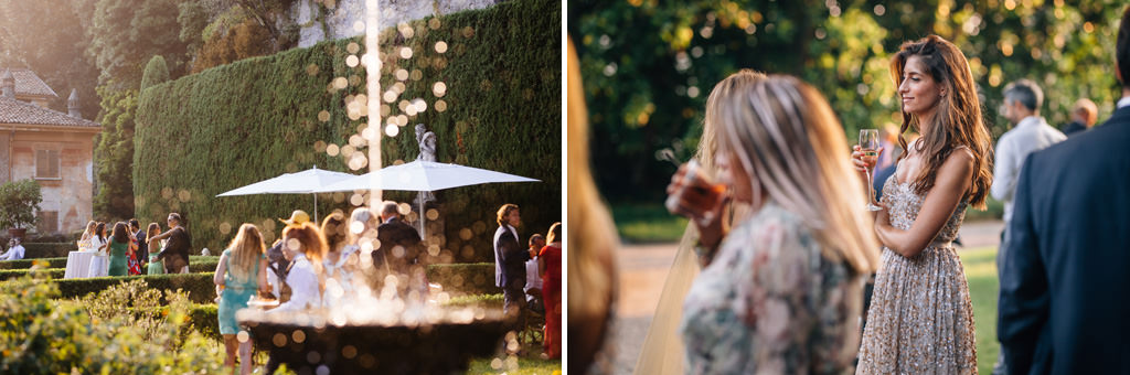 Wedding Photographer Como Lake Villa Pizzo Villa d'Este gli invitati al matrimonio di tom e indigo nel giardino di villa pizzo sul lago di como