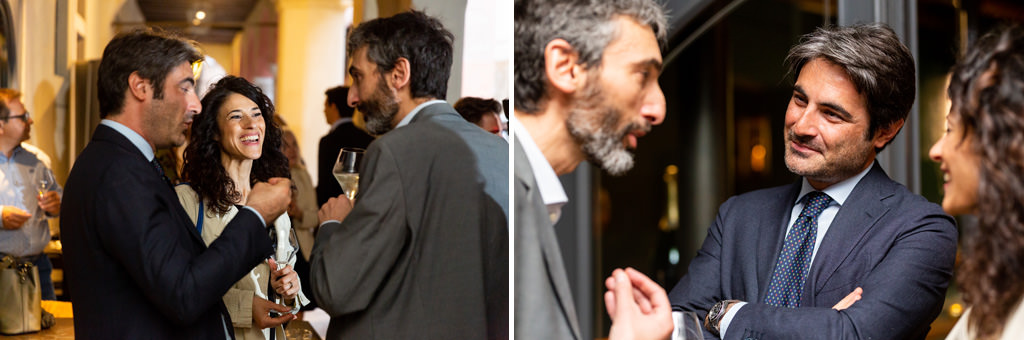 Fotografo Congresso Antitrust Treviso Casa Dei Carraresi Alcuni ospiti s'intrattengono in compagnia dell'avvocato Alessandro Raffaelli immortalati dal fotografo di eventi Alessandro Della Savia