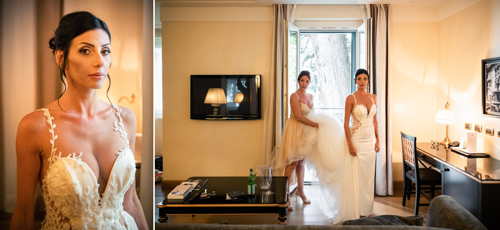 Fotografo Matrimonio Lago di Como Casta Diva Mandarin La sposa e la damigella d'onore