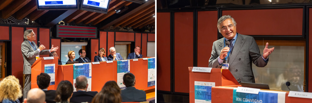 Fotografo Congresso Antitrust Treviso Casa Dei Carraresi L'avvocato Enrico Adriano Raffaelli espone un discorso durante il convegno veneto sull'antitrust fotografato da Alessandro Della Savia, servizi fotografici aziendali per convention