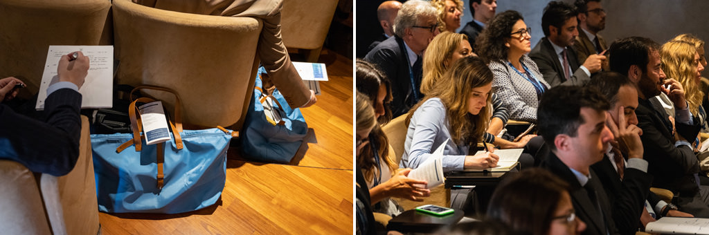 Fotografo Congresso Antitrust Treviso Casa Dei Carraresi I partecipanti scrivono appunti durante il convegno Antitrust
