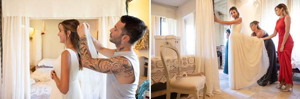 Destination Wedding Photographer Tuscany Italy Una sposa che si prepara