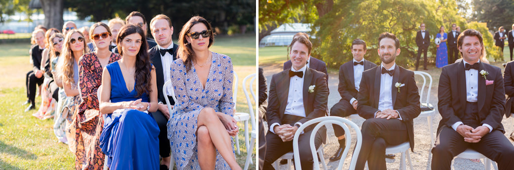 Degli invitati sul Lago di Como