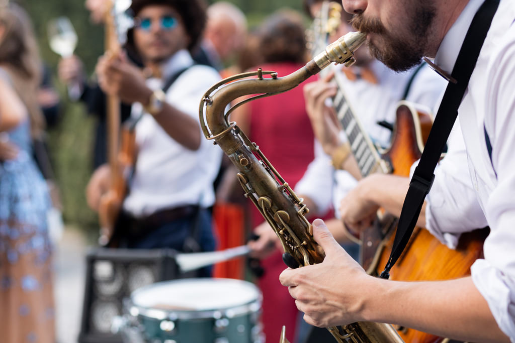 Alcuni musicisti a Villa Erba