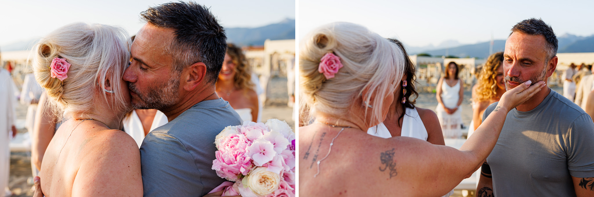 Destination Wedding Tuscany Un invitato che saluta la sposa il giorno del suo matrimonio