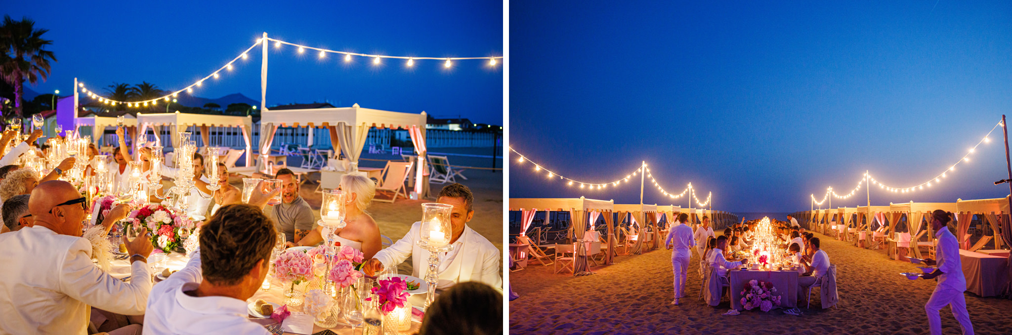 Destination Wedding Tuscany Tavolata di un matrimonio sulla spiaggia