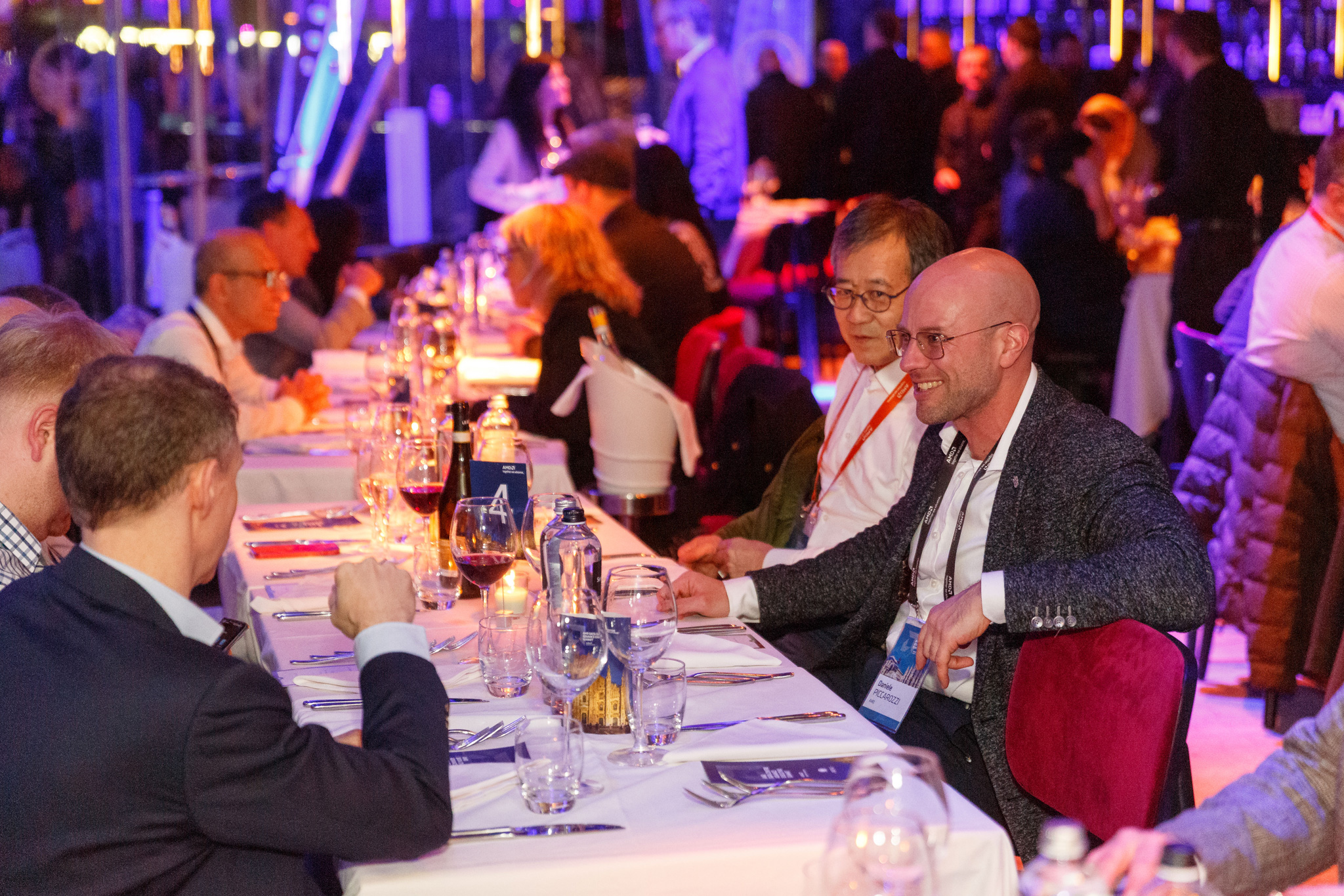 foto della cena dell'evento AMD