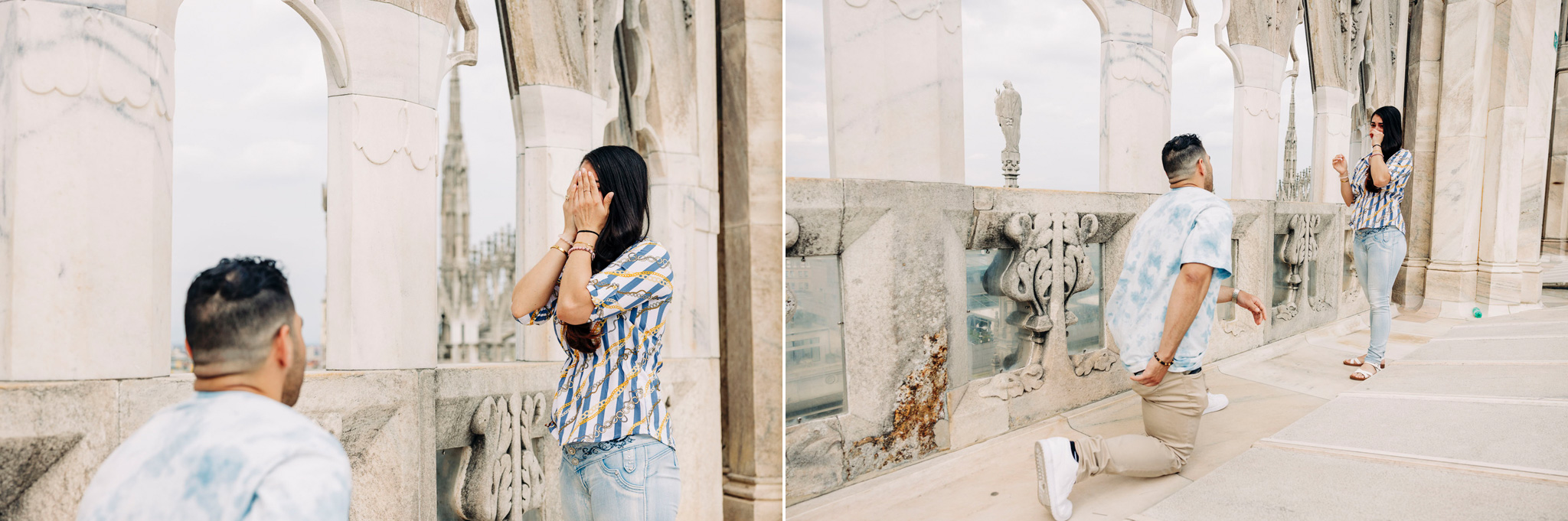 Servizio fotografico di una proposta di matrimonio a Milano
